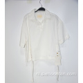 Hoge kwaliteit slim fit dames witte top